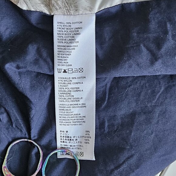 Tommy Bahama Jacket Mens M Navy Cotton Nylon Full Zip Lined Windbreaker Pockets - Picture 12 of 16